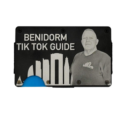 Benidorm Tik Tok Guide Slim Metal RFID Card Wallet Aluminium