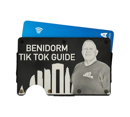 Benidorm Tik Tok Guide Slim Metal RFID Card Wallet Aluminium