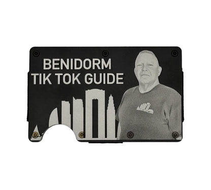 Benidorm Tik Tok Guide Slim Metal RFID Card Wallet Aluminium