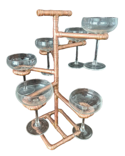 Copper Cocktail Tree Drinks Holder