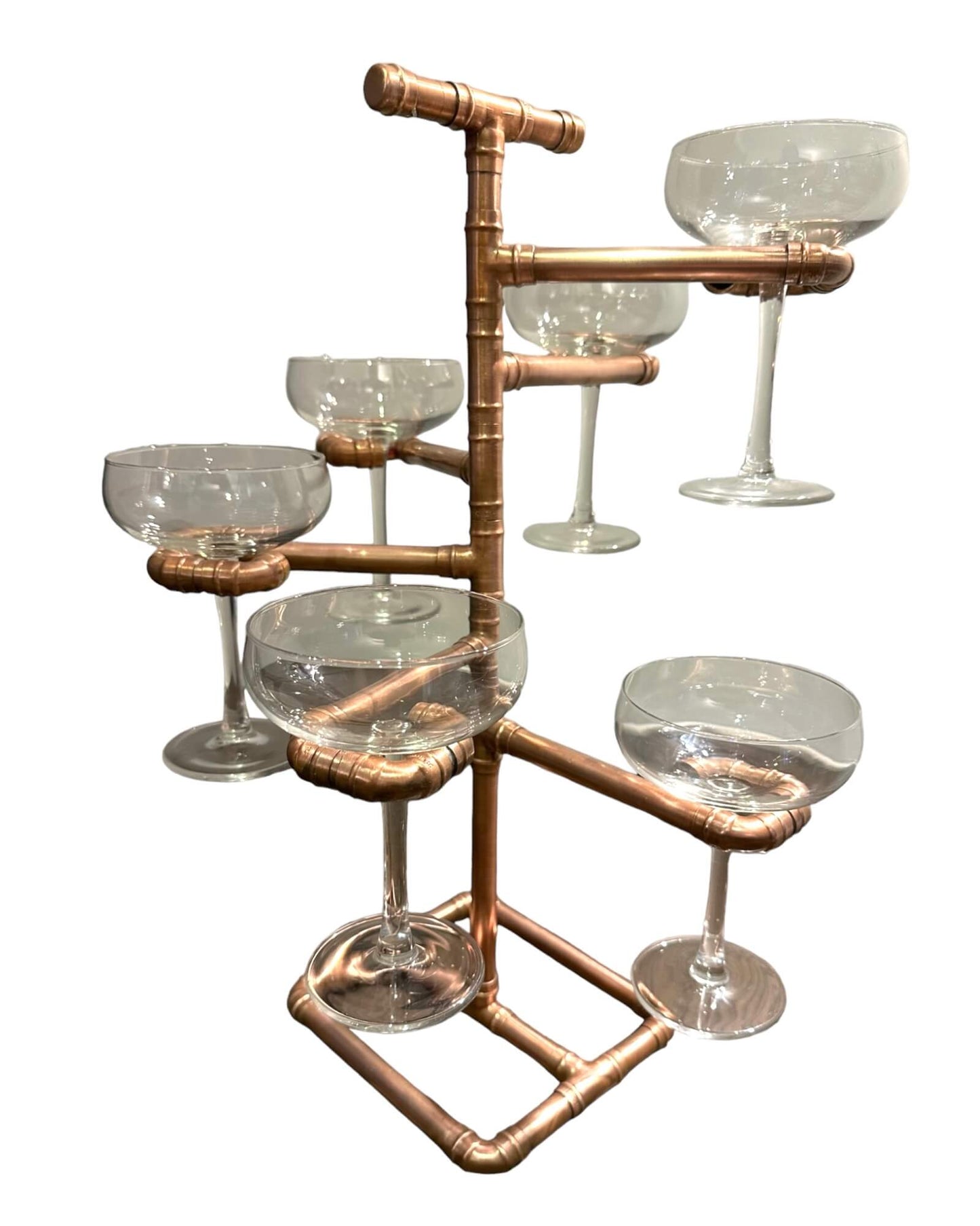 Copper Cocktail Tree Drinks Holder